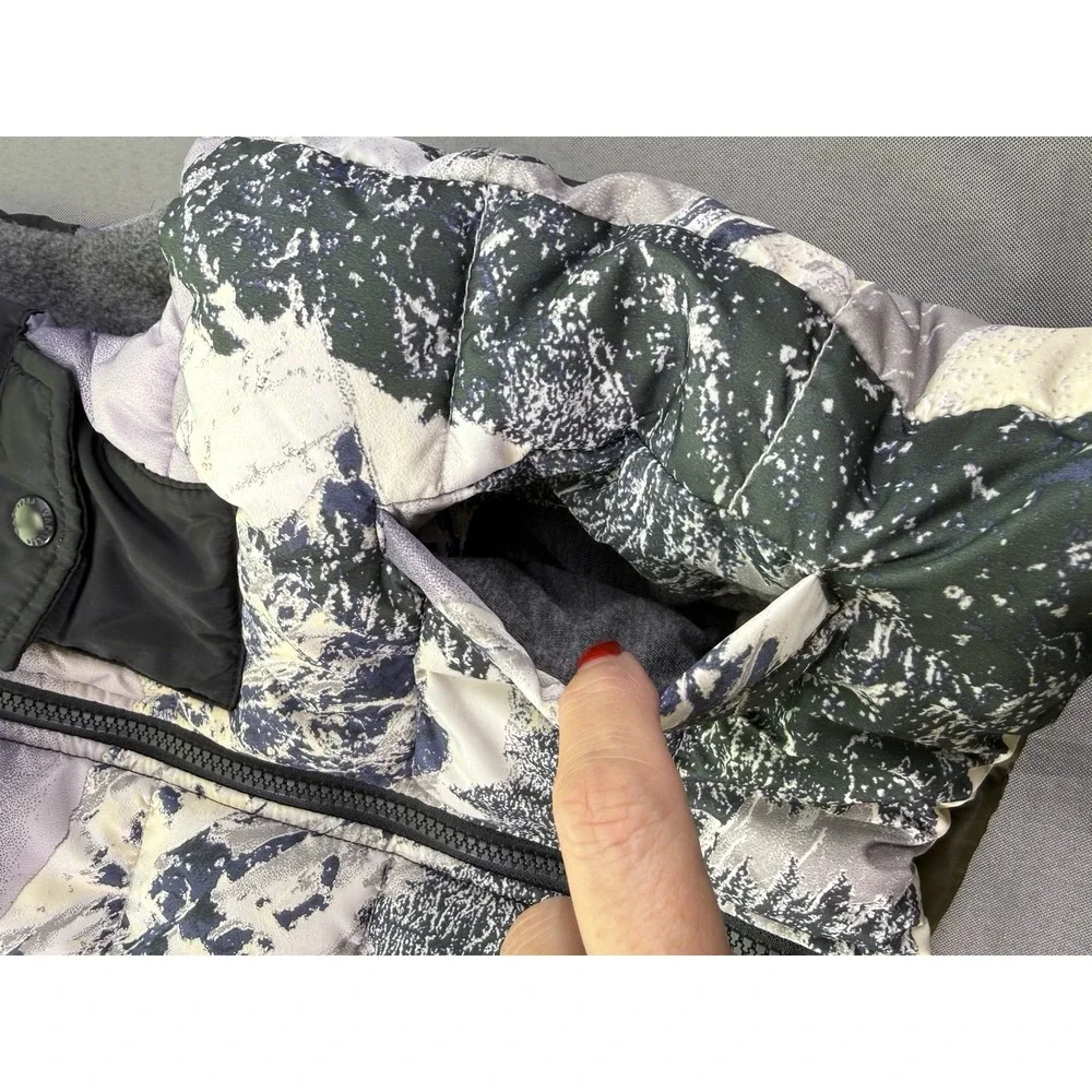 Baby Gap Puffer Vest Snow Mountain Scene Full Zip Size 3 Years‎